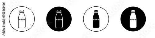 Water bottle icons vectors for web designs.