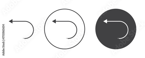 Undo icons vectors for web designs.