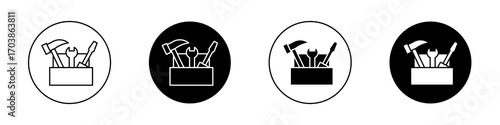 Toolbox icons vectors for web designs.