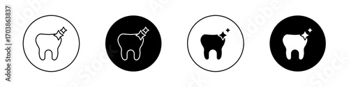 Tooth icons vectors for web designs.