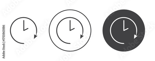 Time forward icons vectors for web designs.