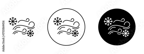 Snow blowing icons vectors for web designs.