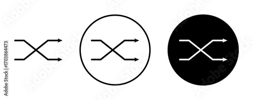 Shuffle icons vectors for web designs.