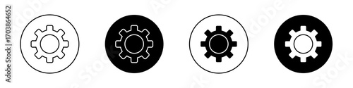 Settings icons vectors for web designs.