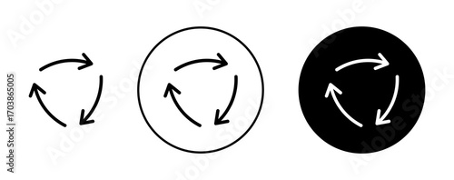 Recycle icons vectors for web designs.