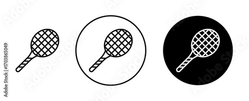 Racquet icons vectors for web designs.