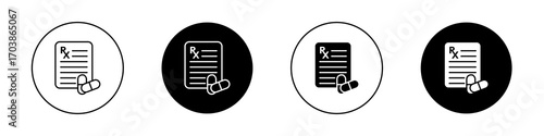 RX icons vectors for web designs.