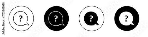 Question icons vectors for web designs.