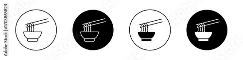 Noodles icons vectors for web designs.