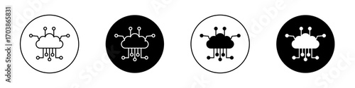Network cloud icons vectors for web designs.