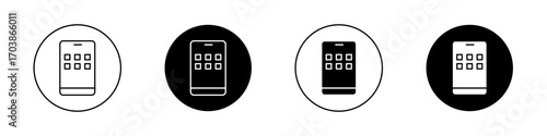 Mobile notch icons vectors for web designs.