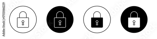 Lock icons vectors for web designs.