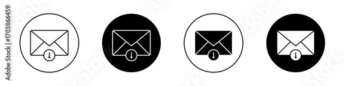 Inbox icons vectors for web designs.