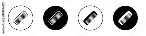Hair brush icons vectors for web designs.