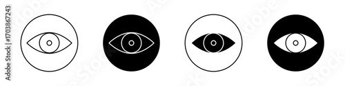 Eye icons vectors for web designs.