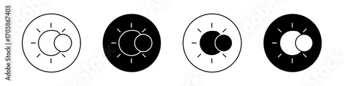 Eclipse icons vectors for web designs.