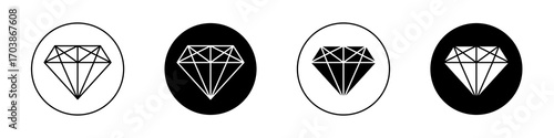 Diamond icons vectors for web designs.