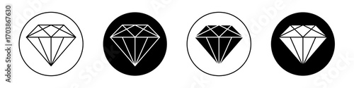 Diamond icons vectors for web designs.