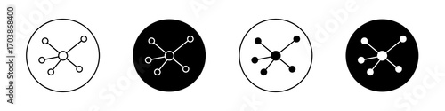 Chart connected icons vectors for web designs.