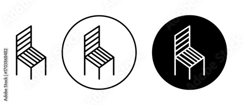 Chair icons vectors for web designs.