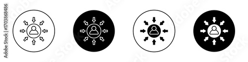 Centric consumer icons vectors for web designs.