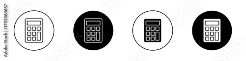 Calculator icons vectors for web designs.