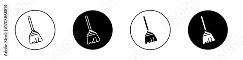 Broom icons vectors for web designs.