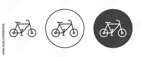 Biking icons vectors for web designs.