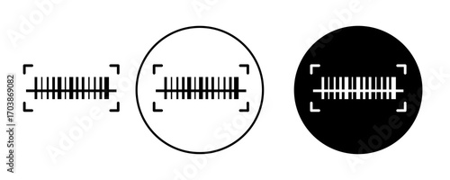 Barcode read icons vectors for web designs.