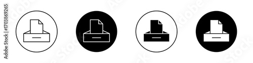 Archive icons vectors for web designs.