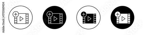 Add Video icons vectors for web designs.