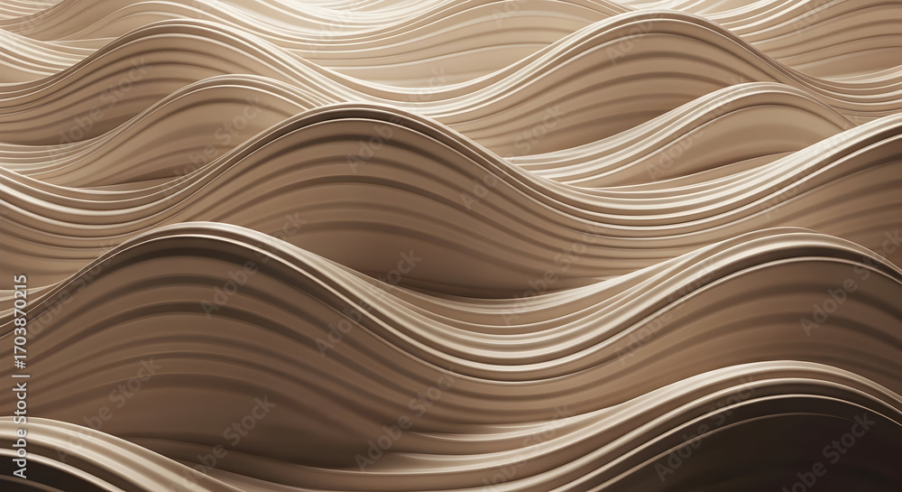 Fototapeta premium Neutral Abstract Wavy Texture Patterned Background