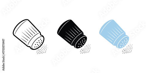 Salt shaker icon vector. cooking and food concept symbol. vector illustration.