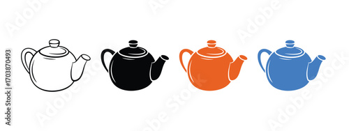 Tea pot icon vector. modern design and creative branding projects symbol. vector illustration.