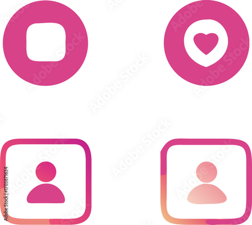 Instagram icon design with a clean white background