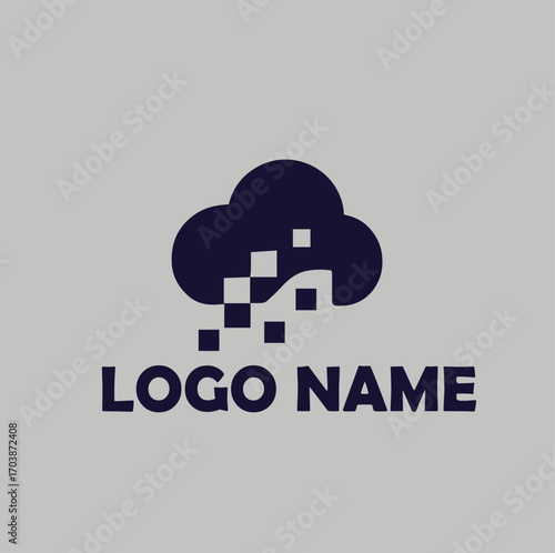 SaaS platforms product logo simple flat vector illustration Icon