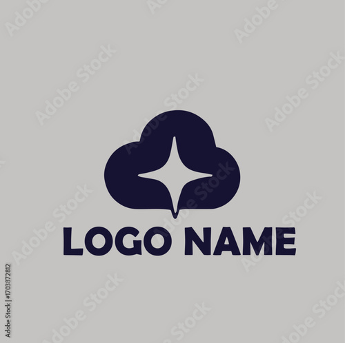 SaaS platforms product logo simple flat vector illustration Icon
