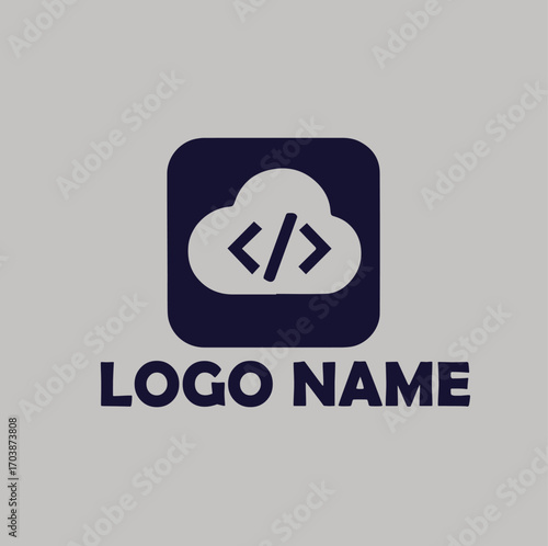 SaaS platforms product logo simple flat vector illustration Icon