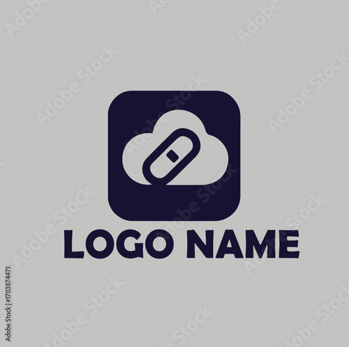 SaaS platforms product logo simple flat vector illustration Icon
