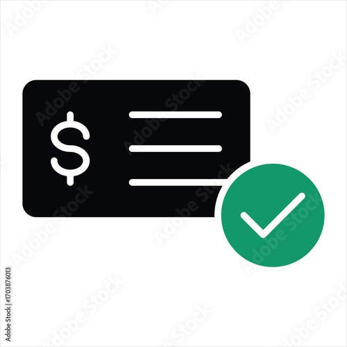 check card icon in glyph emerald green style vector illustration