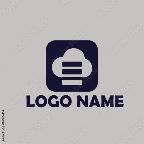 SaaS platforms product logo simple flat vector illustration Icon