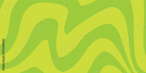 Abstract green background with hypnotic wavy lines pattern. Fresh and natural background