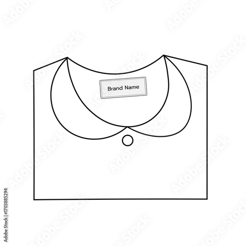 Clothing hang tag price tag clothing label design.