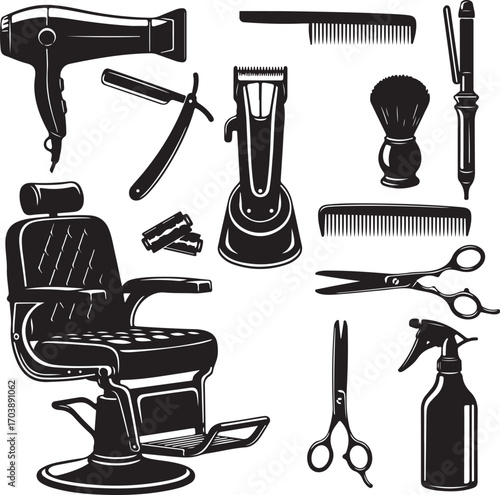 Barber Shop Hair Salon Tools Professional Grooming Equipment