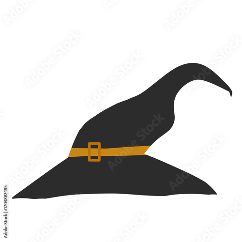 Illustration of a Black Witch Hat
