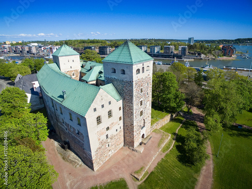 Aerial view of medieval Tur...