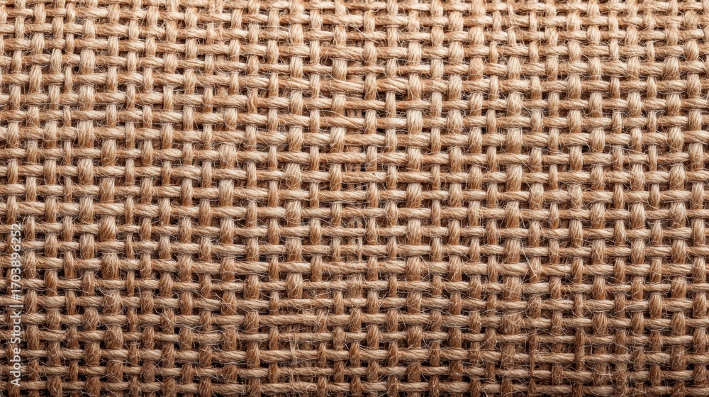 Detailed Close-Up of Natural Fabric Texture Showcasing Woven Pattern and Earthy Tones Perfect for Textile and Design Projects