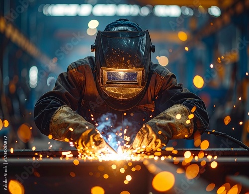 welder working in the factory
