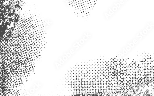 Subtle halftone grunge urban vector.. Grunge background. Abstract mild textured effect. Circular Dot Pattern on White Background Creates Optical Illusion Effect