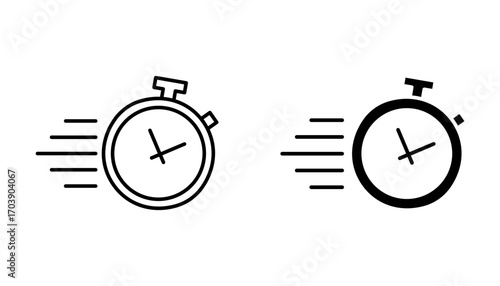 quick time Icon set .Symbol isolated white background. vector illustration. color editable.
